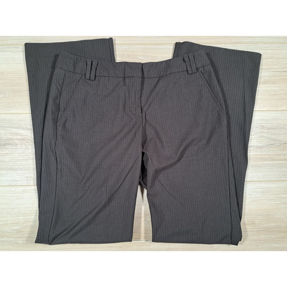 New York & Company Gray Pinstripe Wide Leg Dress Pants Size 2 Stretch Trousers